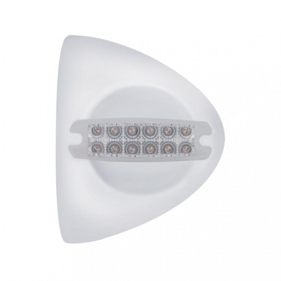 12 LED Reflector Headlight Turn Signal Light Cover - Amber LED/Clear Lens