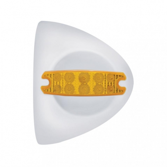 10 LED Reflector Headlight Turn Signal Light Cover - Amber LED/Amber Lens
