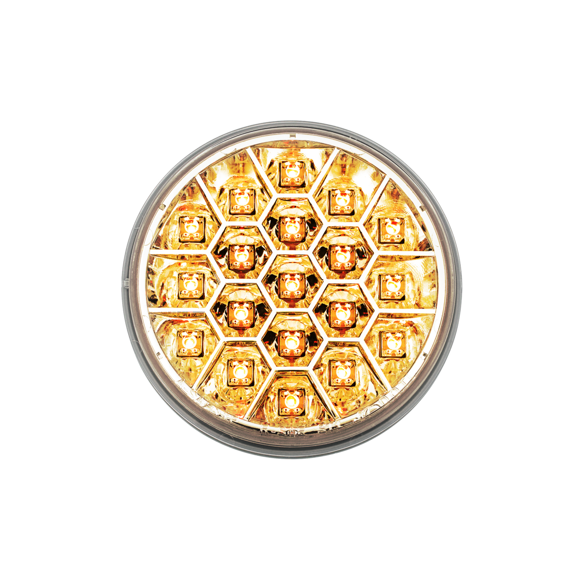 19 LED 4" Reflector Turn Signal Light - Amber LED/Clear Lens