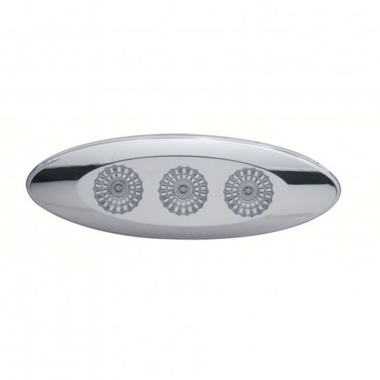 3 LED Slim Profile Reflector Light (Clearance/Marker) - Amber LED/Clear Lens