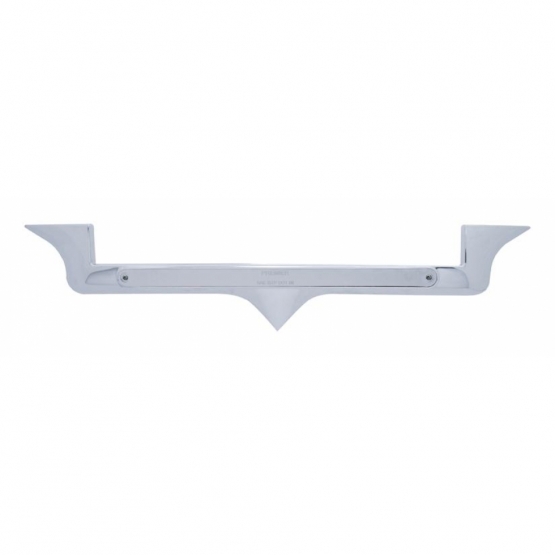 Chrome Hood Emblem Trim With 14 LED Light Bar For Kenworth - Amber LED/Chrome Lens