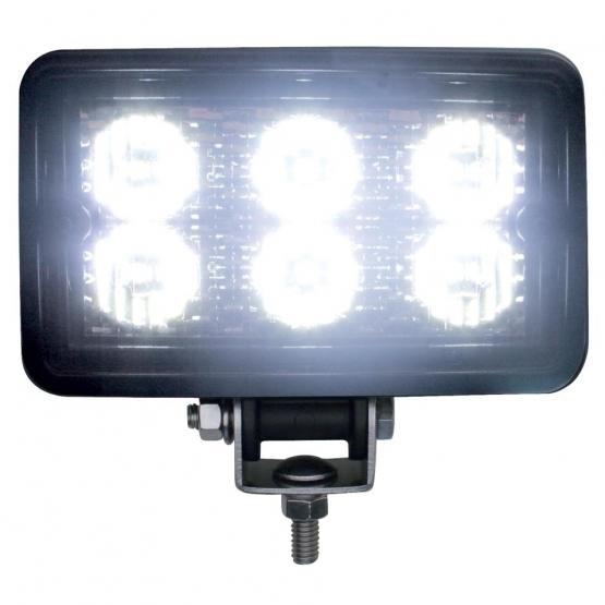6 High Power 3 Watt LED Rectangular Work Light (Bulk)