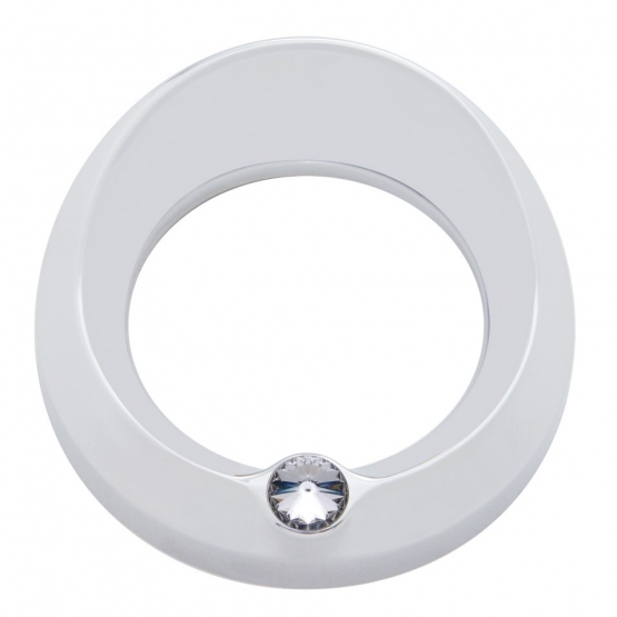 Signature Series Gauge Bezel With Visor & Crystal For 3-3/4" DIA Speed/Tachometer Gauge - Clear Crys