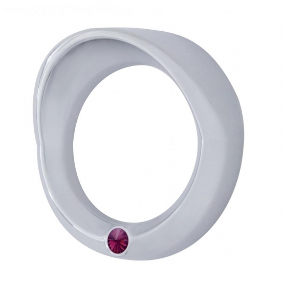 Signature Series Small Gauge Bezel With Visor For 2006+ Peterbilt - Purple Crystal