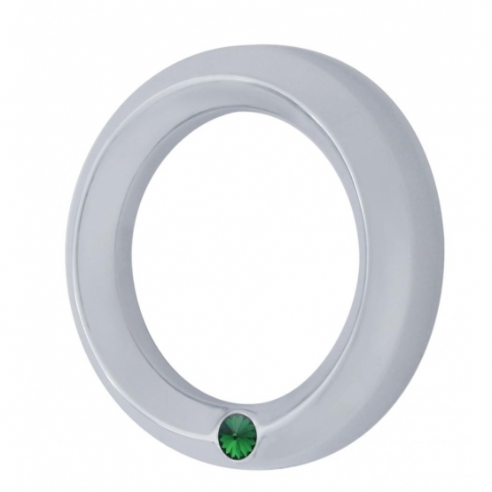 Signature Series Small Gauge Bezel For 2006+ Peterbilt - Green Crystal
