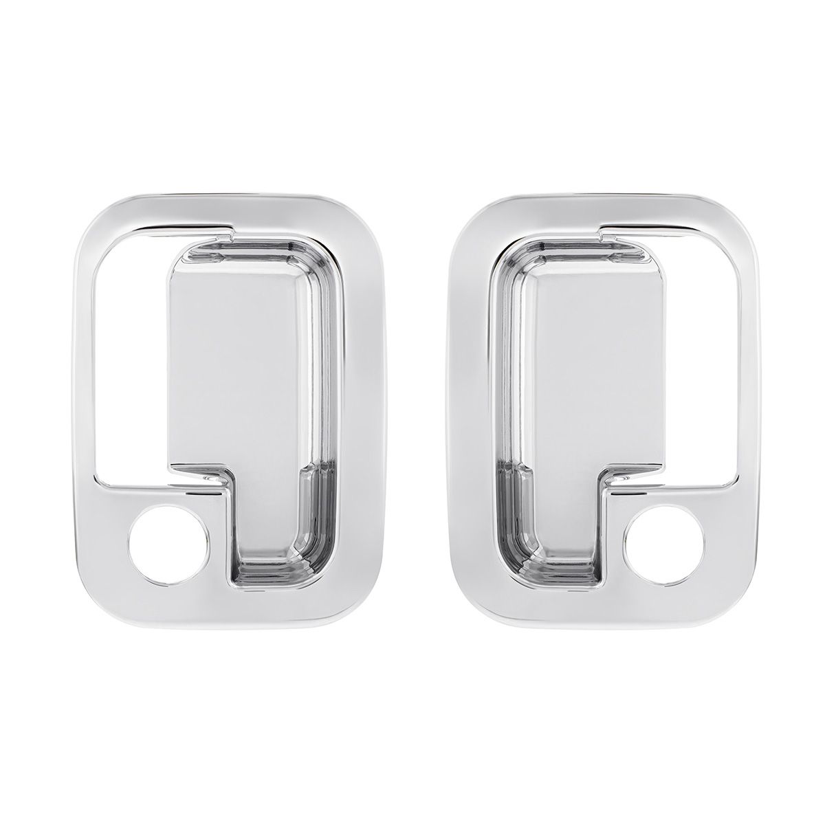 Chrome Exterior Door Handle Cover For 2003+ Kenworth & 2004+ Peterbilt Trucks- Pair (Driver & Passen