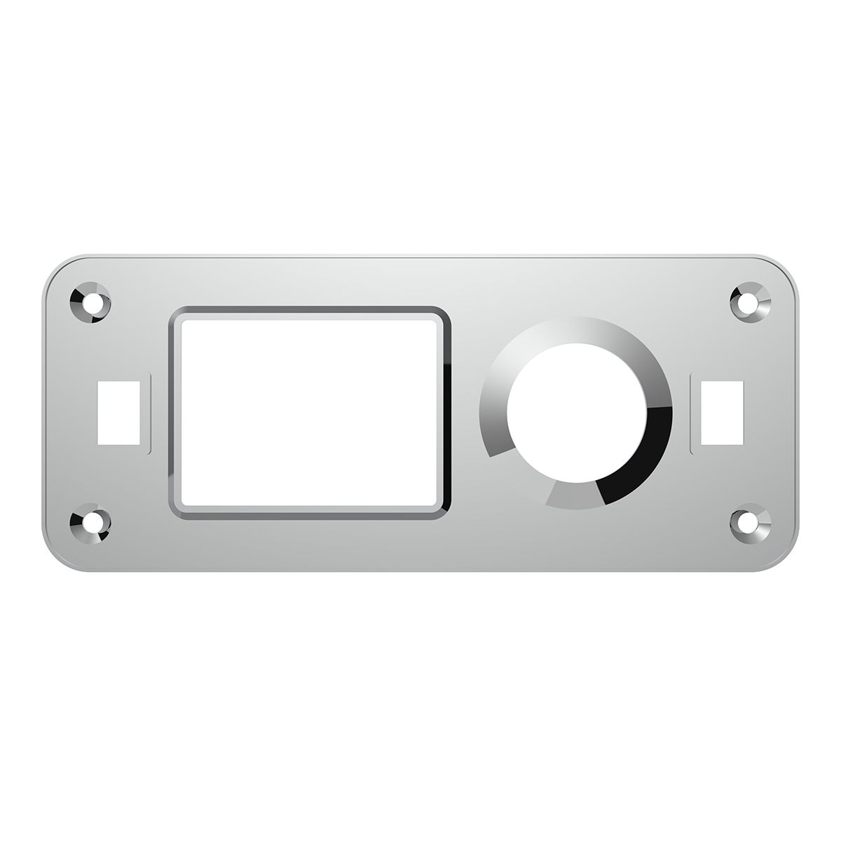 Chrome Plastic Dome Light Cover With Swivel Light Hole For Peterbilt 386 (2006-2010) & 387 (1999-201