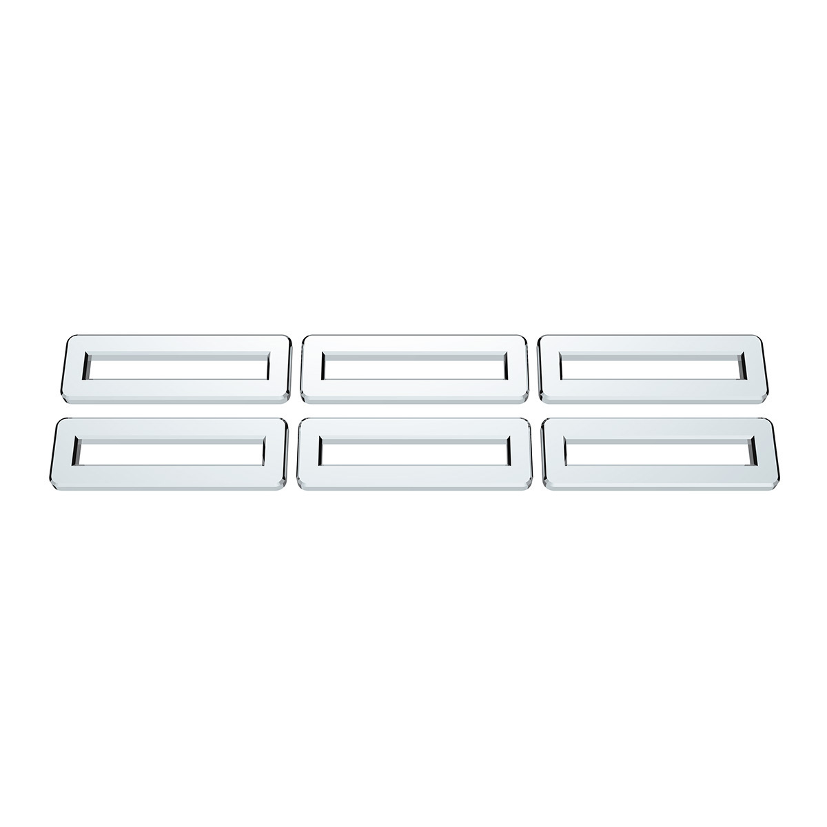 Chrome Plastic Indicator Label Trim For Freightliner Classic/FLD (6 Pack)