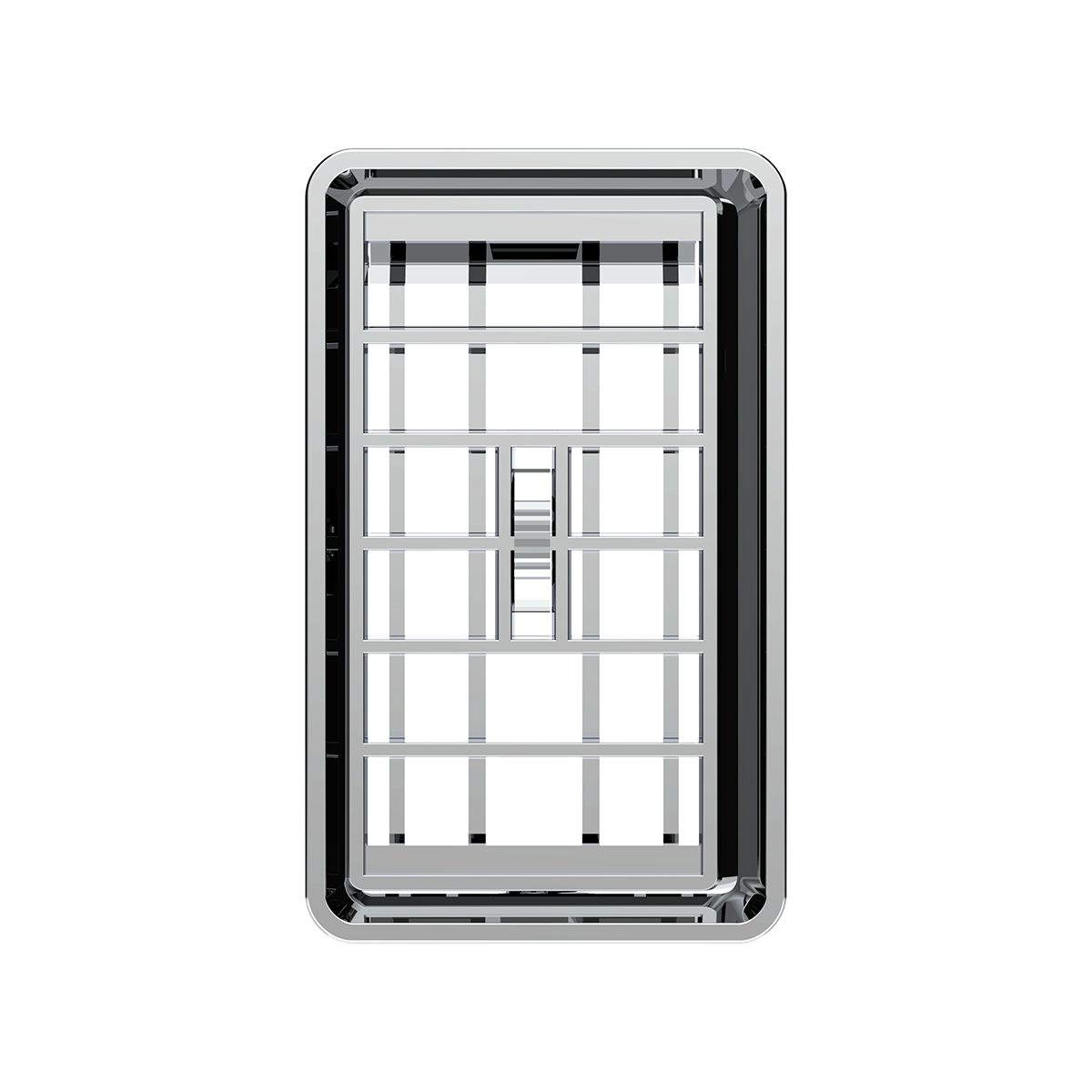 Chrome Plastic A/C Vent With Cross Grids for 1989-2010 Freightliner FLD/Classic - Driver