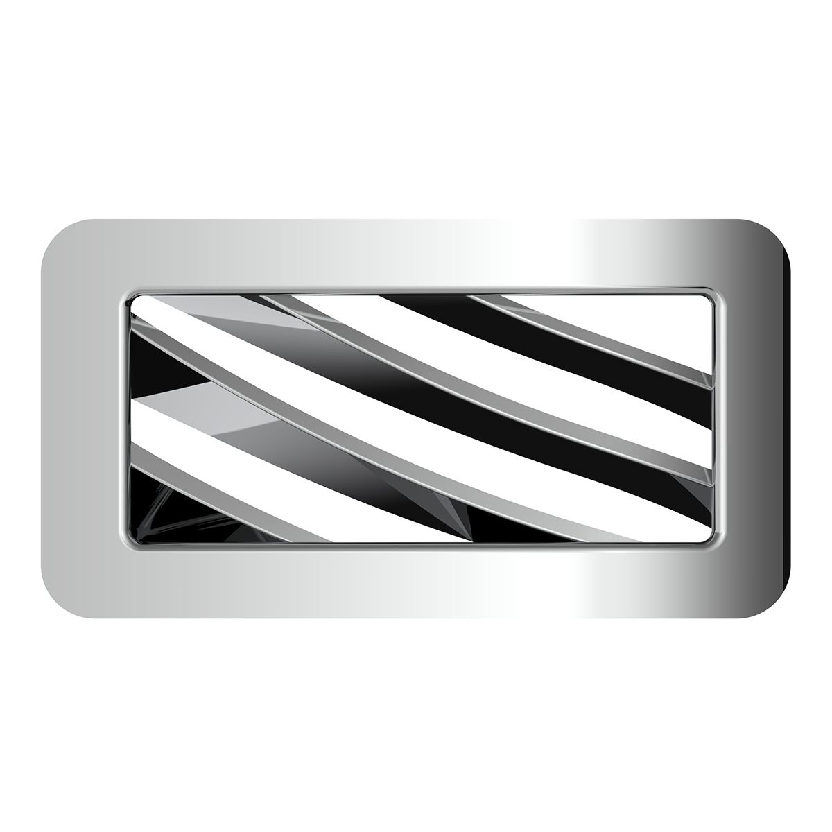 Chrome Plastic A/C Vent For 2001-2005 Peterbilt - Passenger