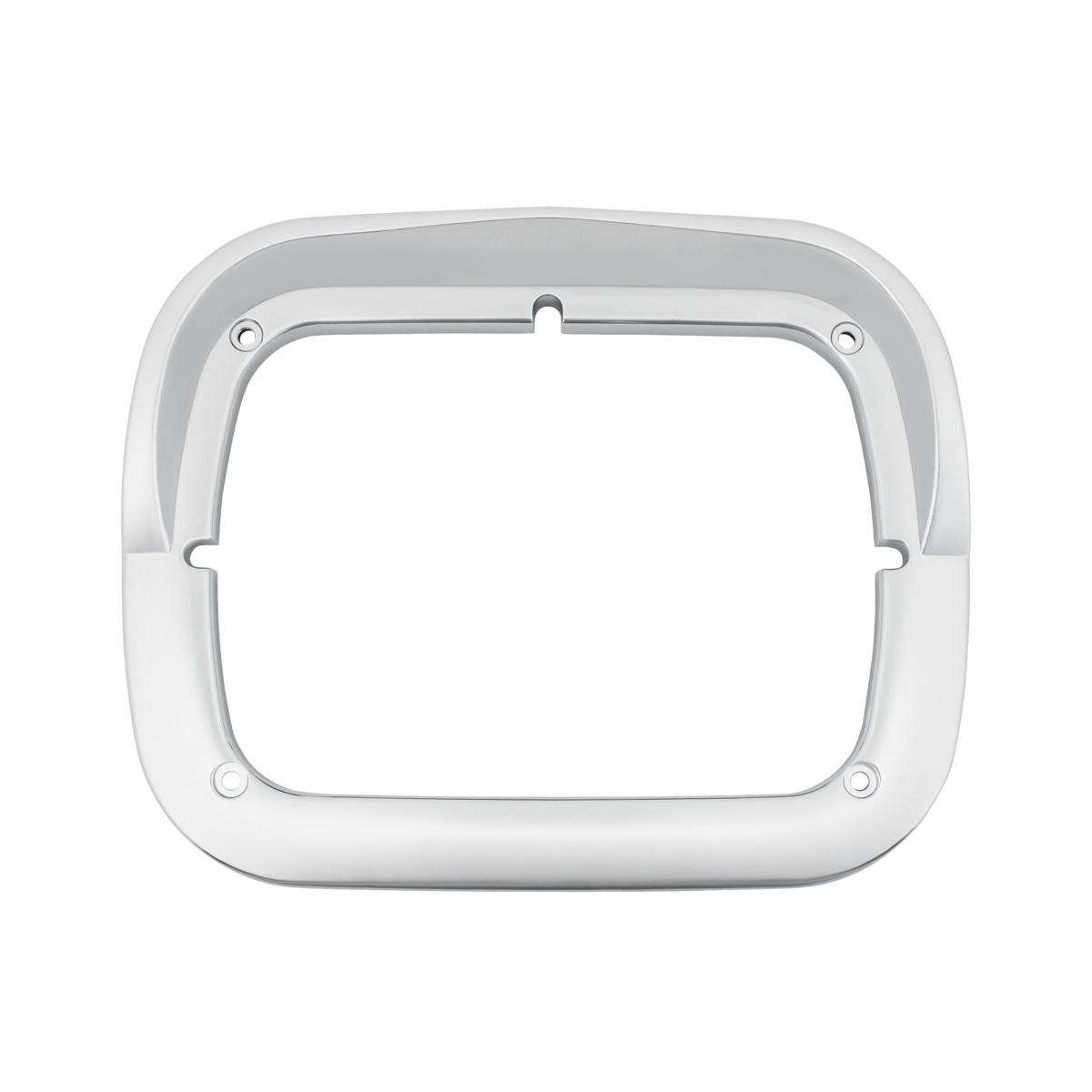 Chrome Plastic 5" X 7" Headlight Bezel With Visor