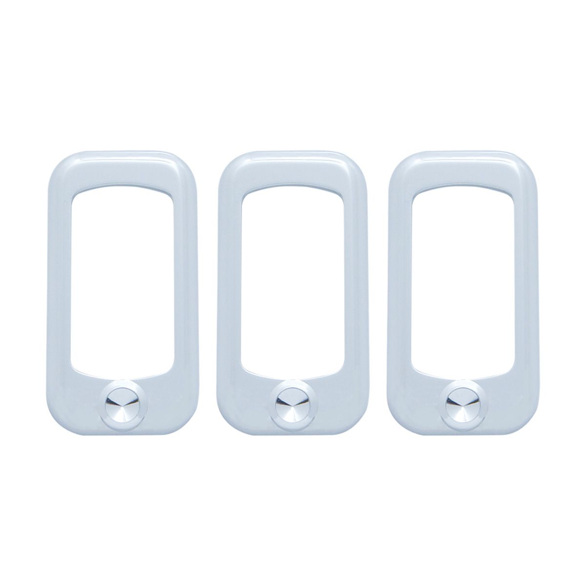 Rocker Switch Bezel For Peterbilt/ Kenworth - Indented (3-Pack)
