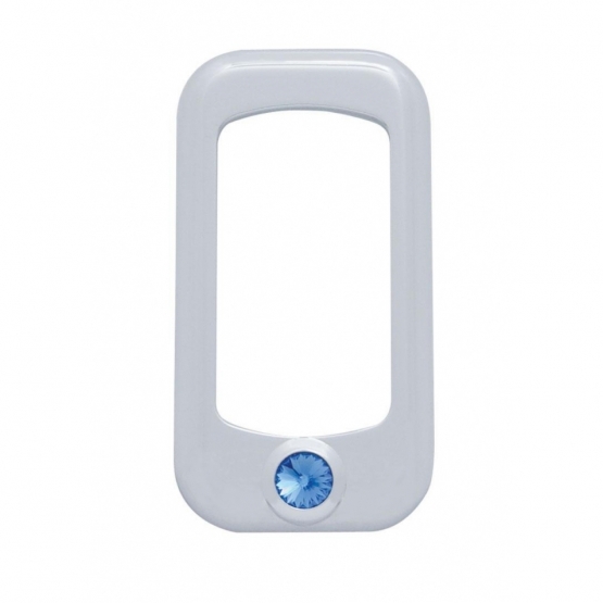 Rocker Switch Bezel For Peterbilt/ Kenworth With Blue Crystal (3-Pack)