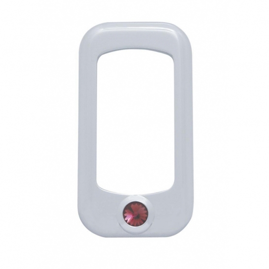 Rocker Switch Bezel For Peterbilt/ Kenworth With Purple Crystal (3-Pack)