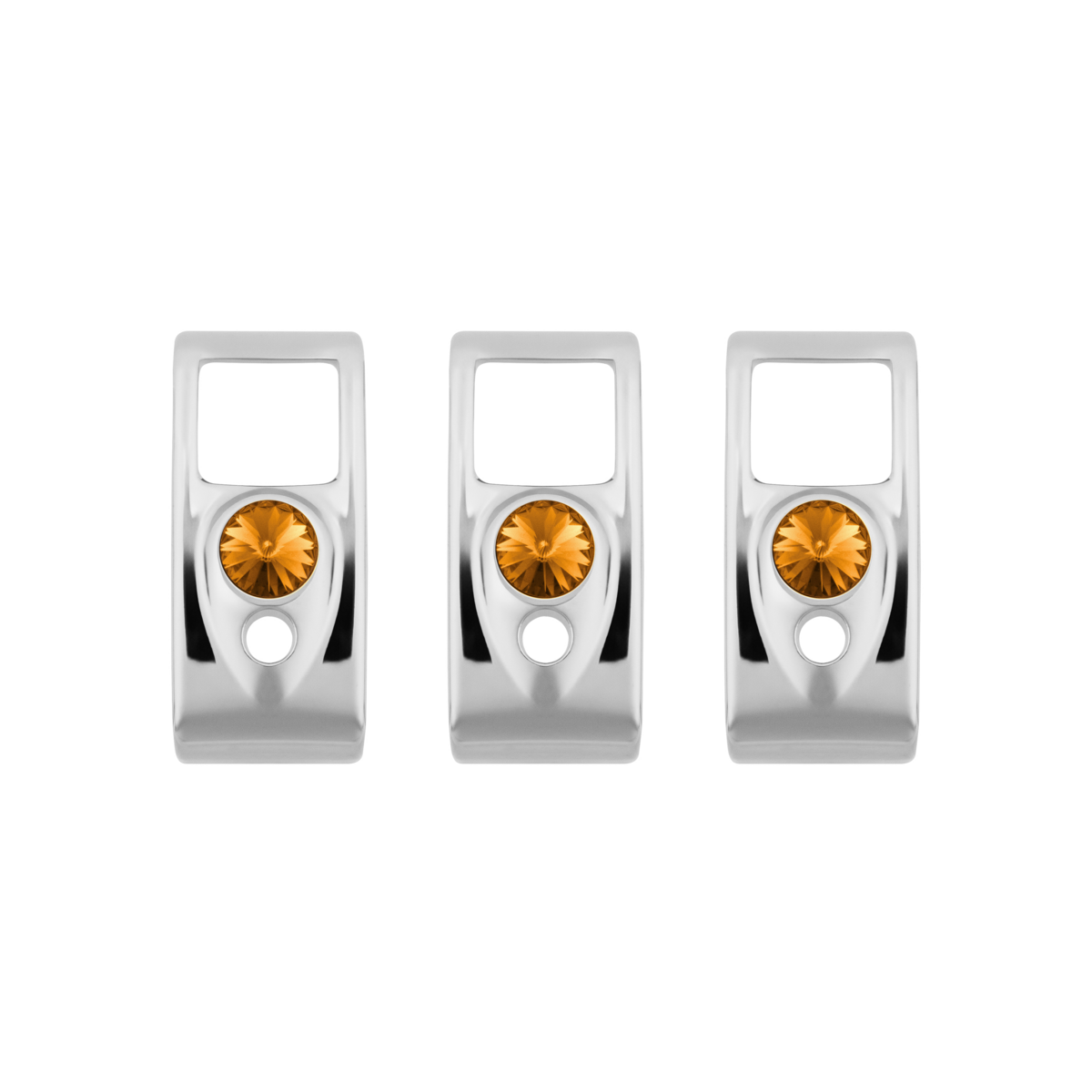 Rocker Switch Cover With Amber Crystal For 2006+ Kenworth (Card Of 3)