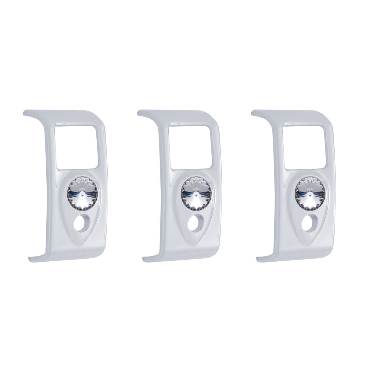 Rocker Switch Cover With Clear Crystal For 2006+ Kenworth (Card Of 3)