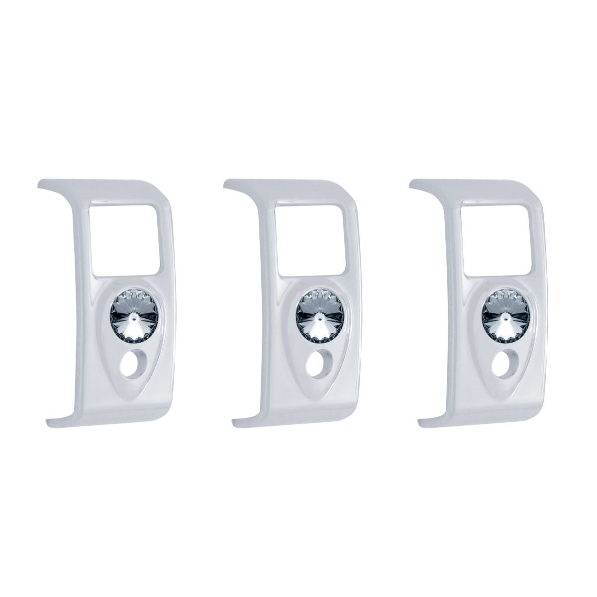 Rocker Switch Cover With Smoke Crystal For 2006+ Kenworth (Card Of 3)
