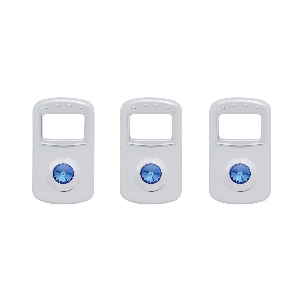 Rocker Switch Cover For Kenworth/Peterbilt - Blue Crystal (Card of 3)