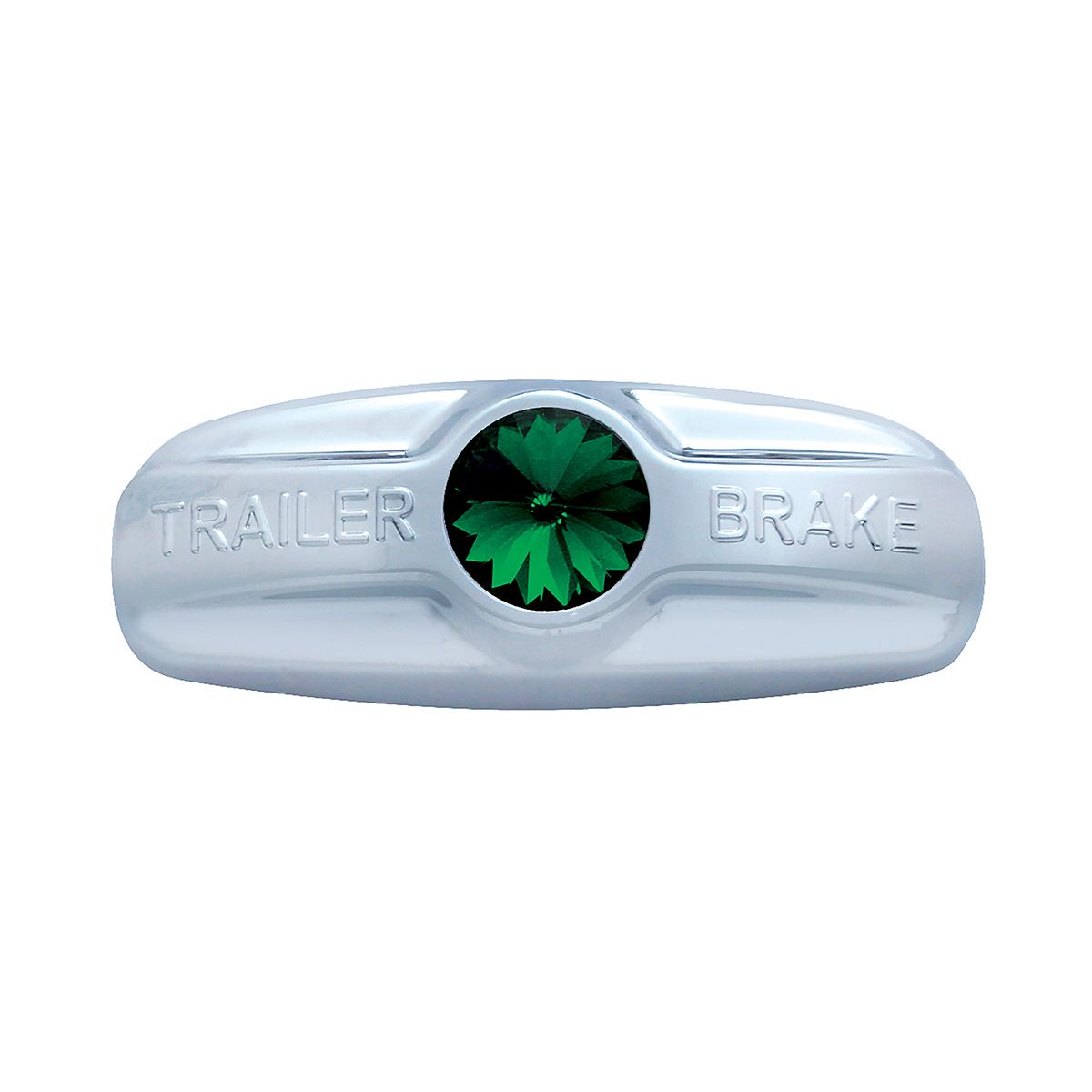 Trailer Brake Cover W/Crystal For Freightliner Century 1996-2011, Columbia 2001-2017- Green Crystal
