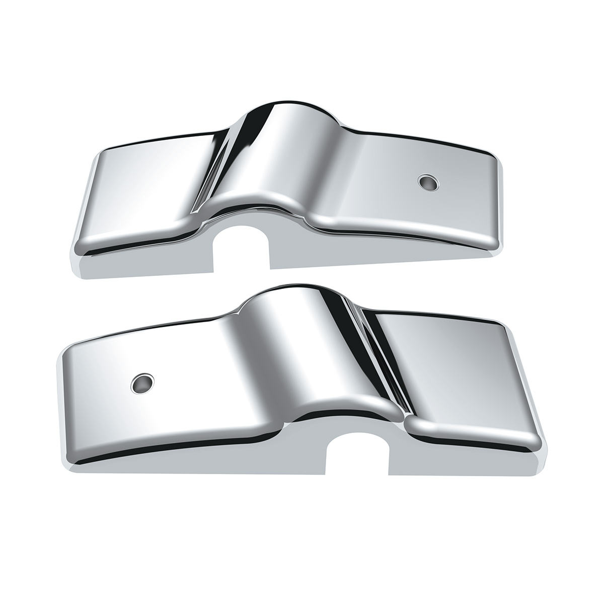 Chrome Plastic Bottom Mirror Post Cover Set For 1996-2010 Freightliner Century (Pair)