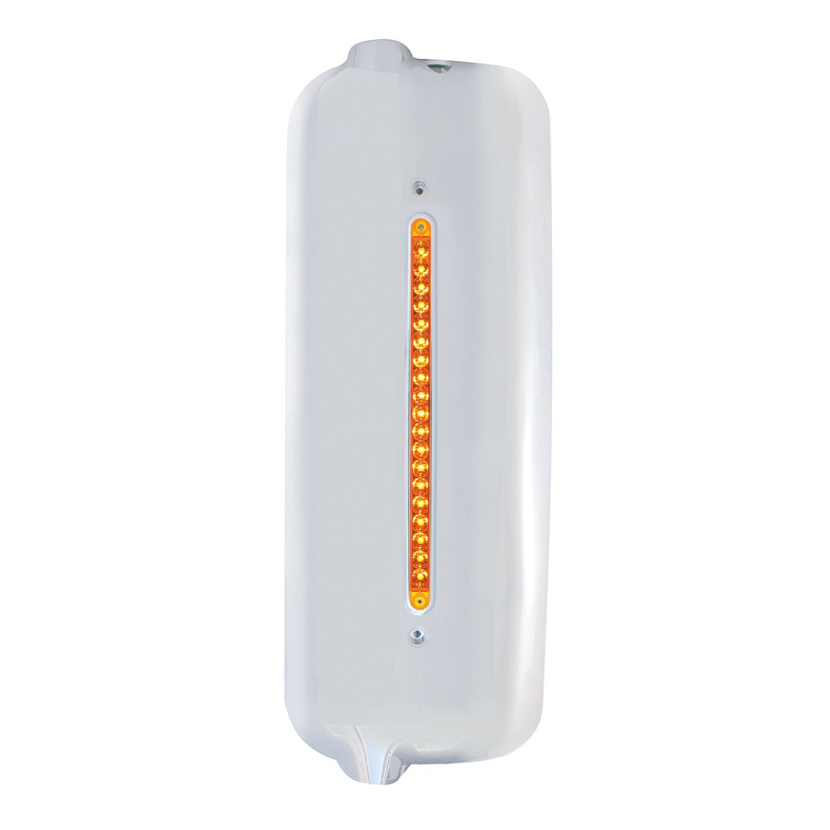 Mirror Cover With 19 Amber LED 12" Reflector Light Bar For Pre-2005 FL Century- Driver -Amber Lens