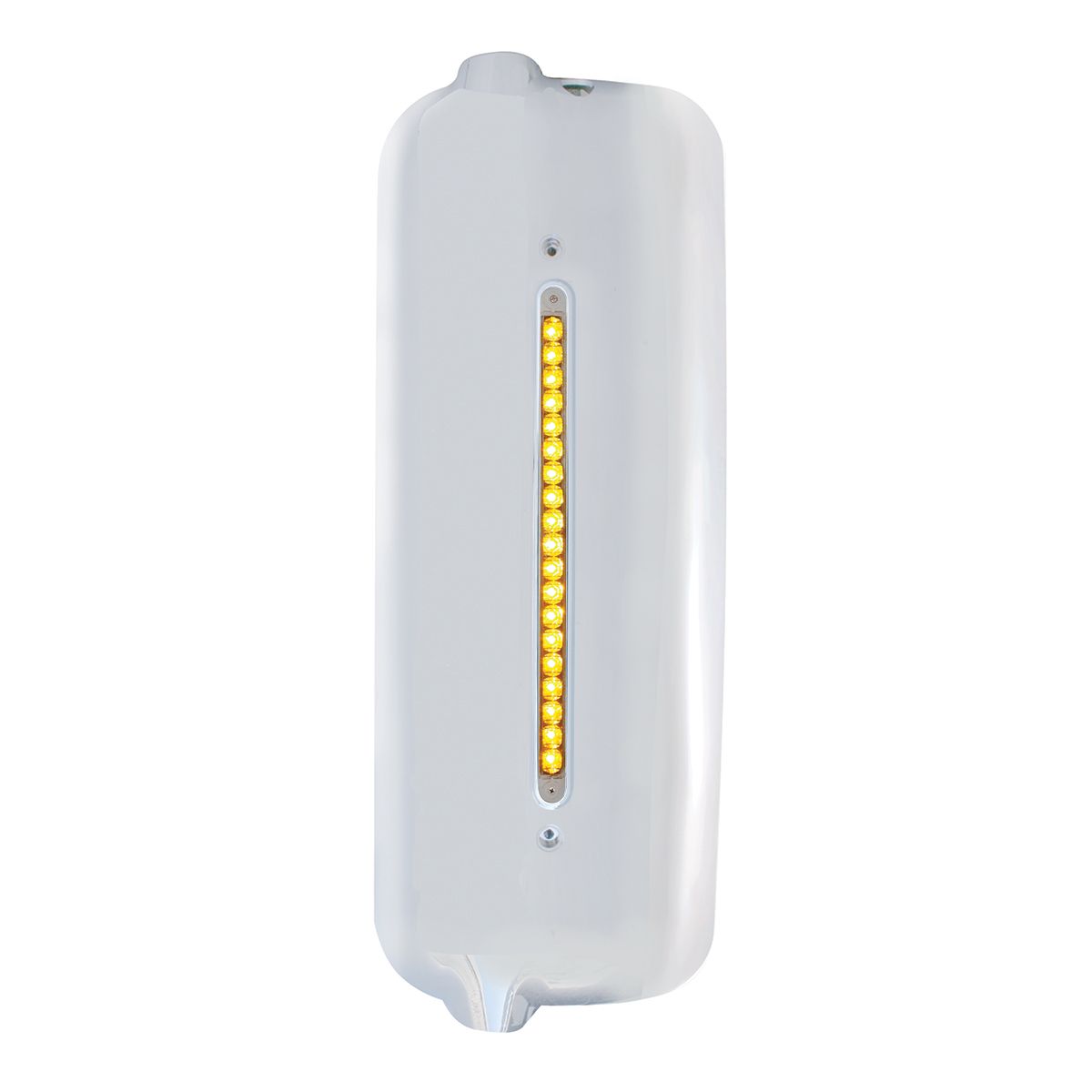 Mirror Cover With 19 Amber LED 12" Reflector Light Bar For Pre-2005 FL Century- Driver -Clear Lens