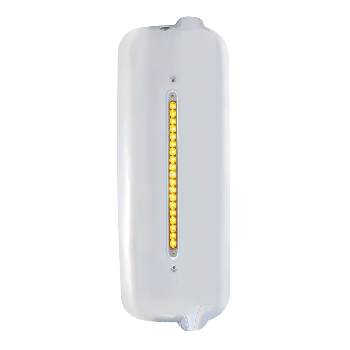 Mirror Cover With 19 Amber LED 12" Reflector Light Bar For Pre-2005 FL Century- Passenger -Clear Len