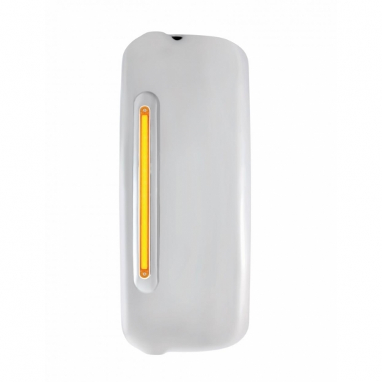 Mirror Cover With 24 Amber LED 12" GloLight For 2005+ Freightliner Century/Columbia- Driver-Amber Le