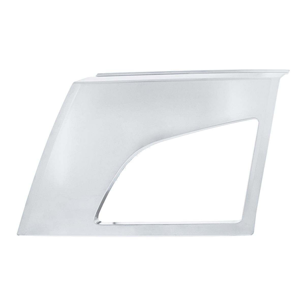 ABS Satin Silver Bumper Fog Light Hole Cover For 2018-2024 Volvo VNL - Driver
