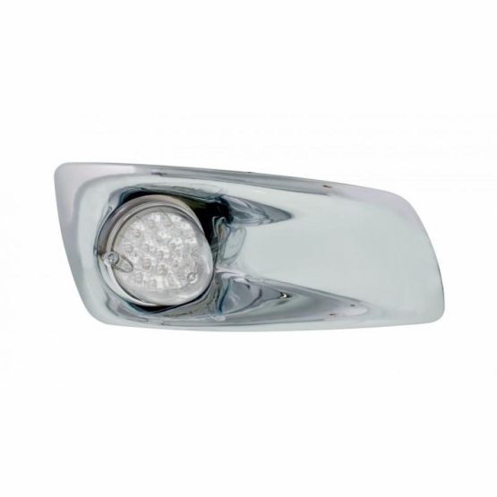 Fog Light Cover With 19 LED Reflector Light For 2007-2017 KW T660 (Passenger) - Amber LED/ Clear Len