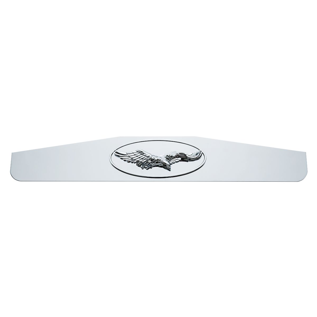 4" x 24" Chrome Bottom Mud Flap Weight With Oval Cast Eagle Emblem