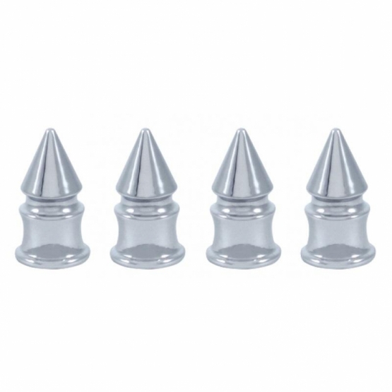 Chrome Spike Valve Caps (4-Pack)