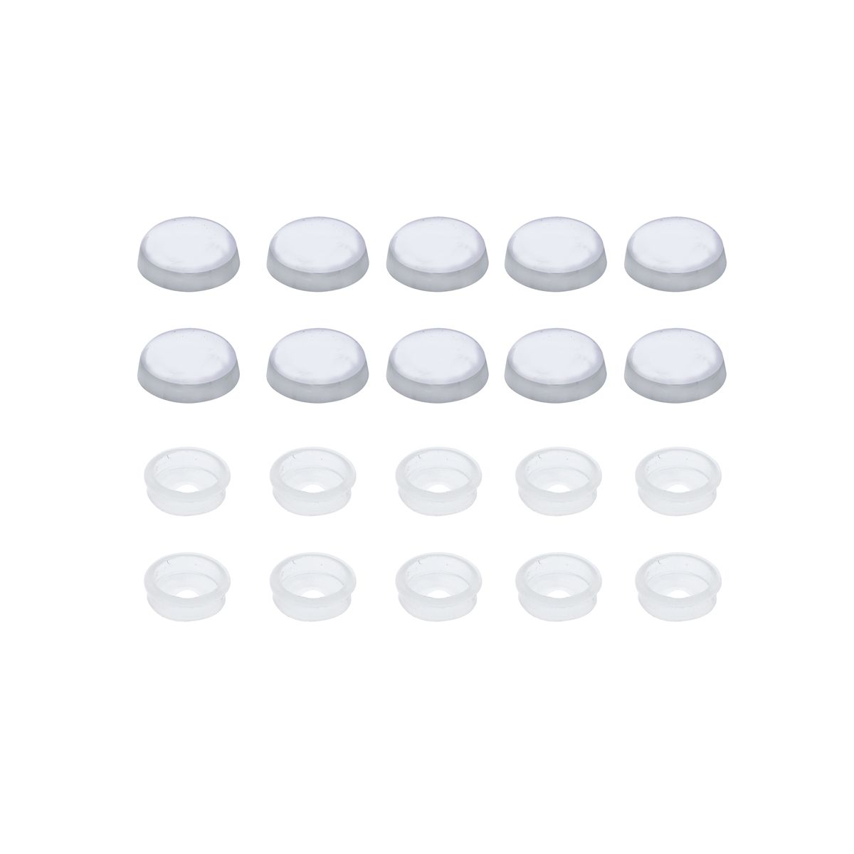 Chrome Plastic Snap-On Screw Head Cover For #6 And #8 Screw (10-Pack)