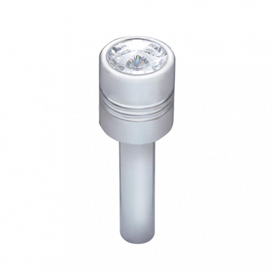 Chrome Door Lock Knob With 9/16" Clear Crystal (2-Pack)