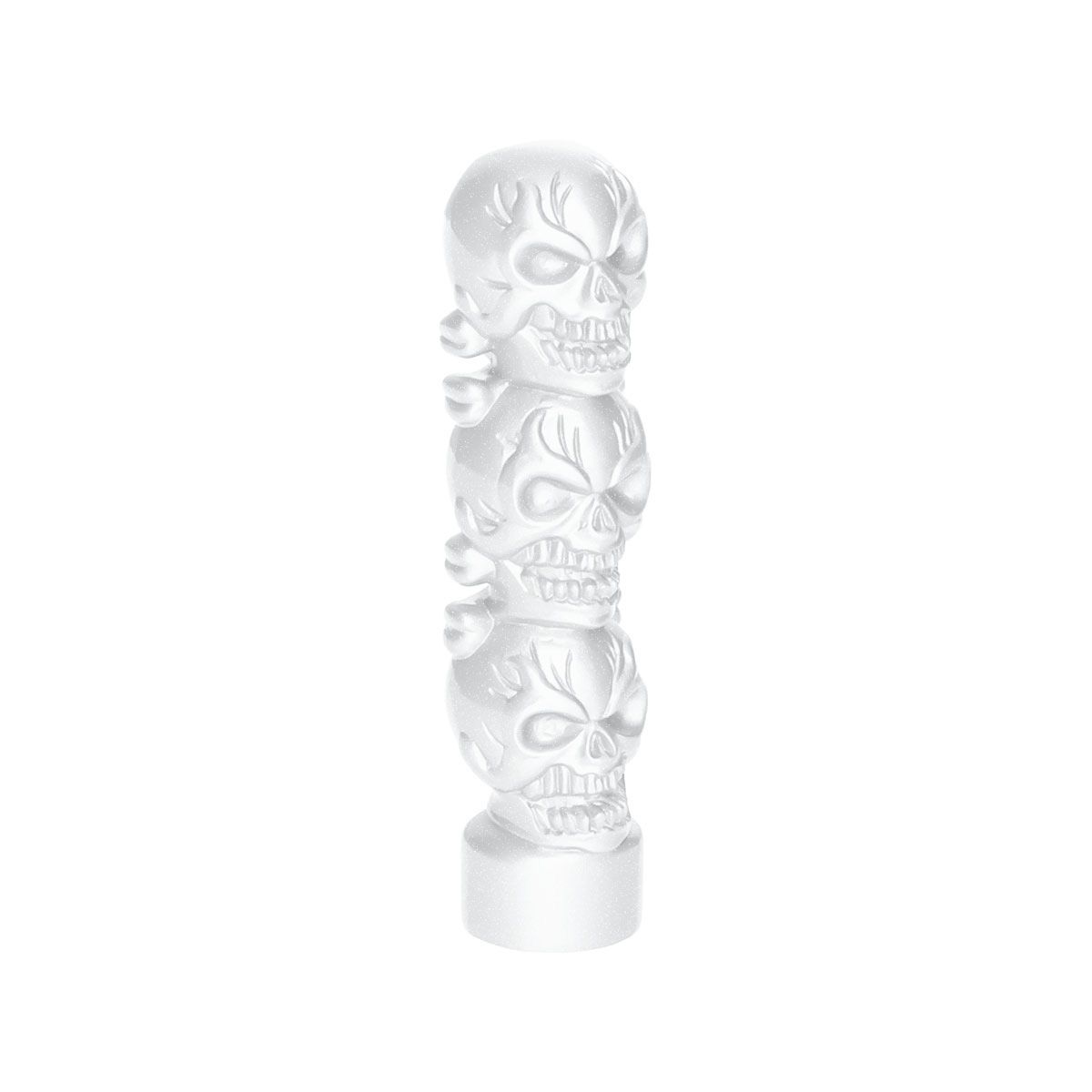 1/2"-13 Thread-On 3 Skull Candy Color Shift Knob-Pearl White