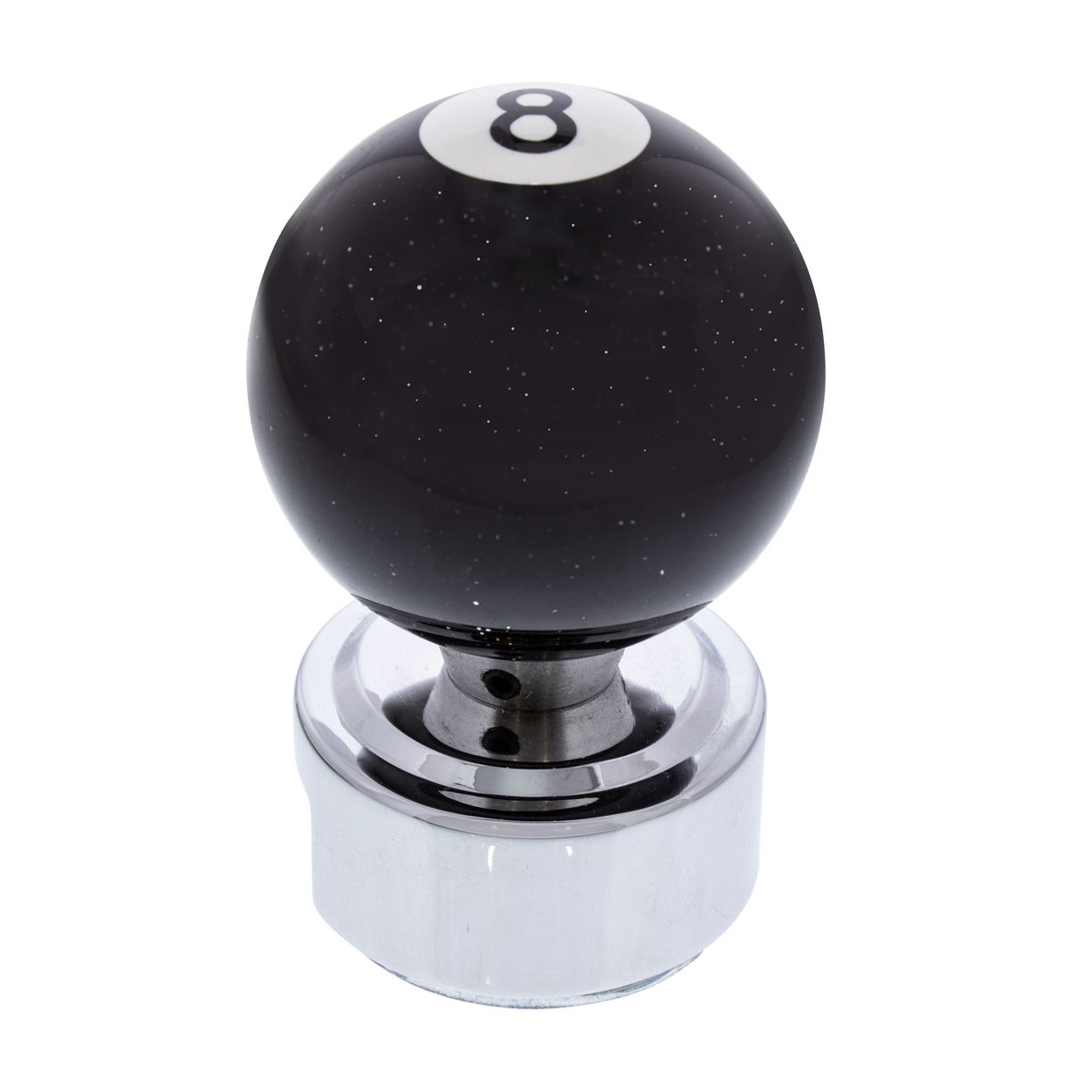 Number 8 Pool Ball Gearshift Knob With Glitter For 13/15/18 Speed Eaton Style Shifters