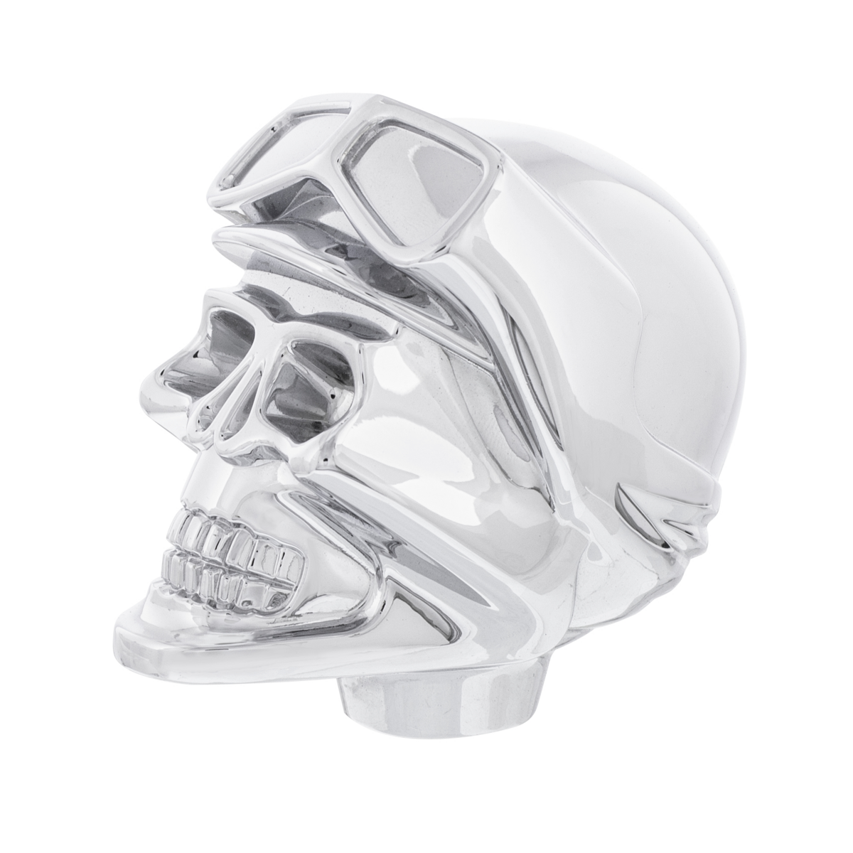 Skull Biker 1/2"-13 Thread-on Shift Knob - Chrome(Bulk)