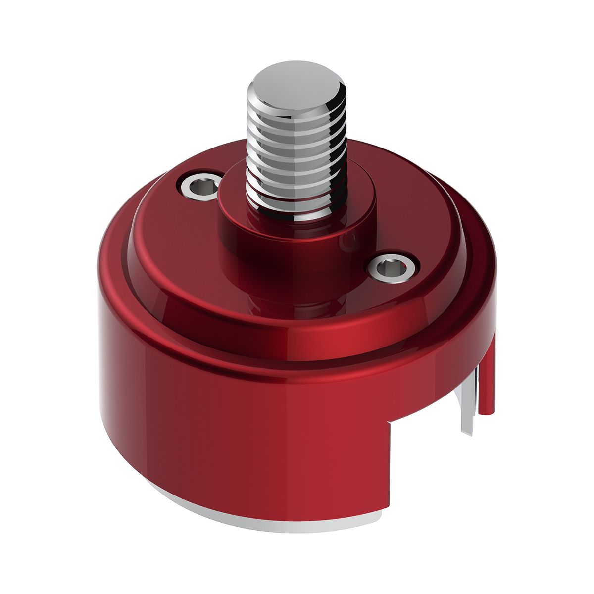 1/2"-13 Thread-On Shift Knob Mounting Adapter For Eaton Fuller Style 13/15/18 Shifter - Candy Red (B