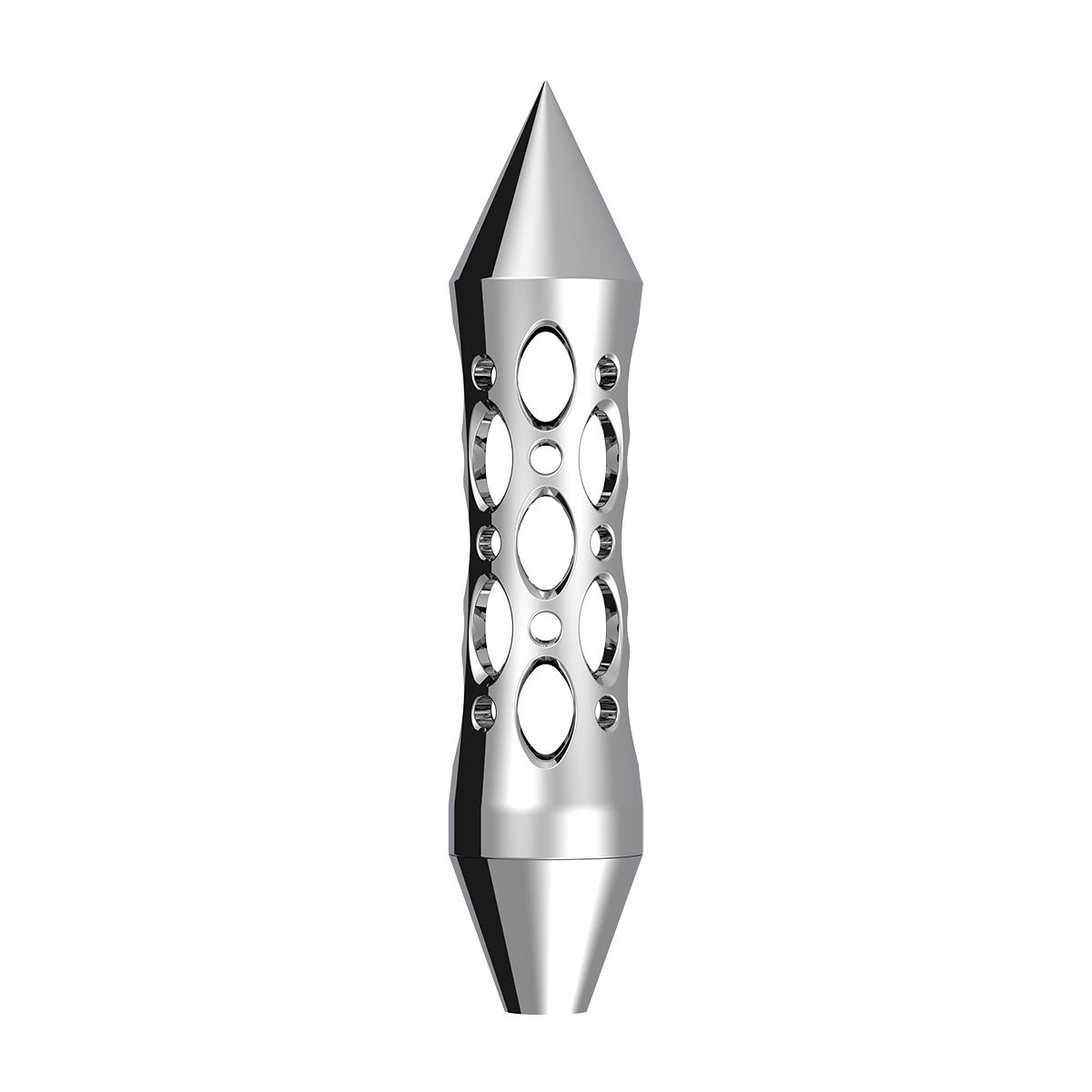 Daytona Style Spike Grip Handle With Beer Tap Adapter - Chrome