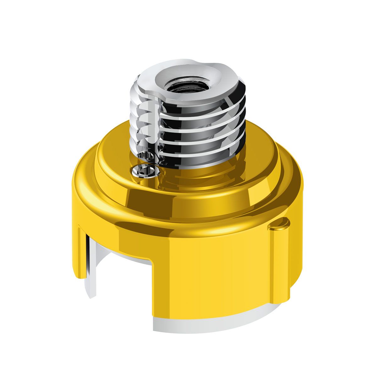 M30X3.5 Thread-On Gearshift Adapter W/LED Mount For Eaton-Fuller 13/15/18 Speed-Electric Yellow