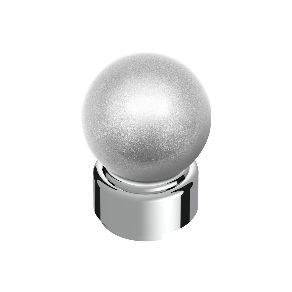 Thread-On Bristol Style Gearshift Knob with 9/10 Speed Adapter-Liquid Silver