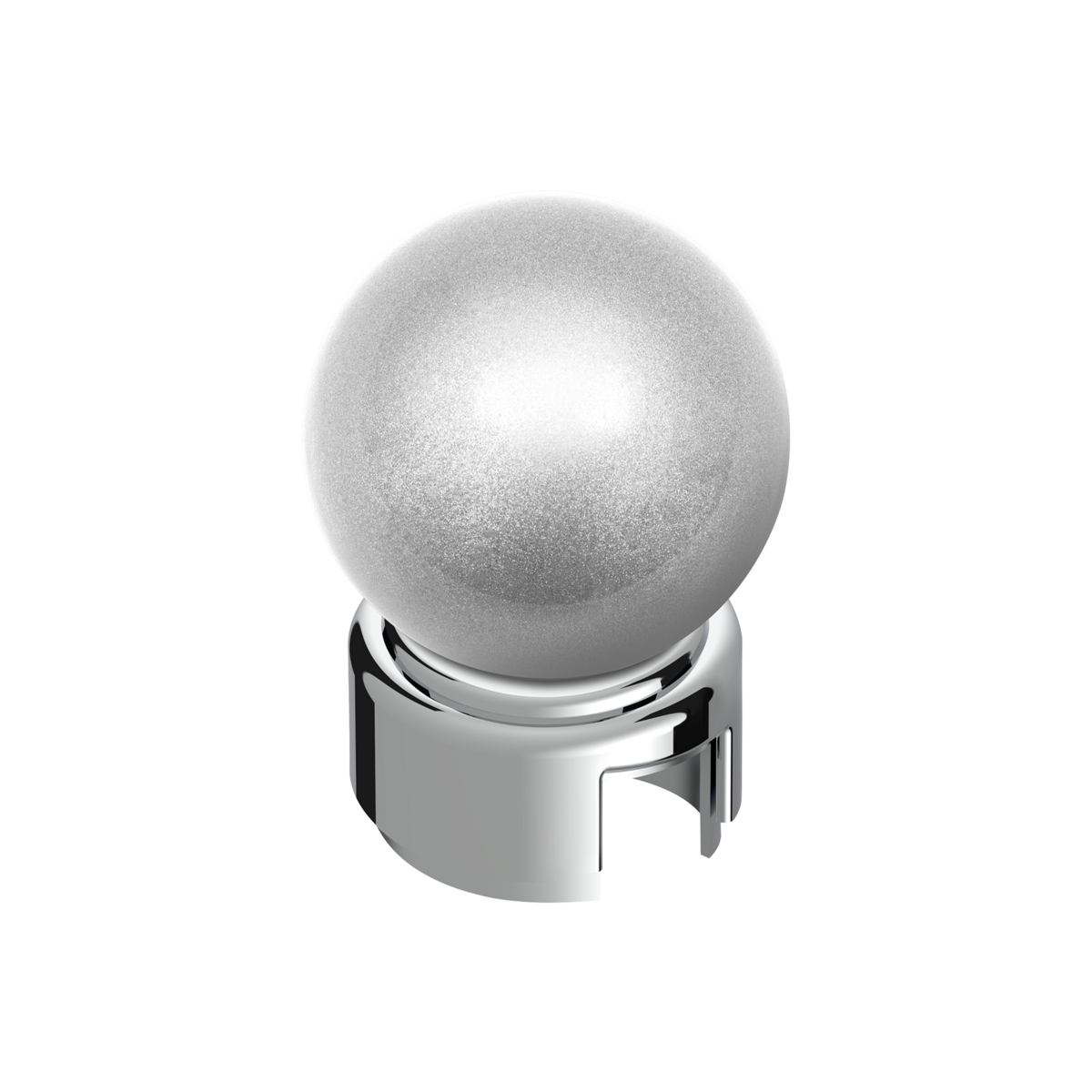 Thread-On Bristol Style Gearshift Knob with 13/15/18 Speed Adapter-Liquid Silver