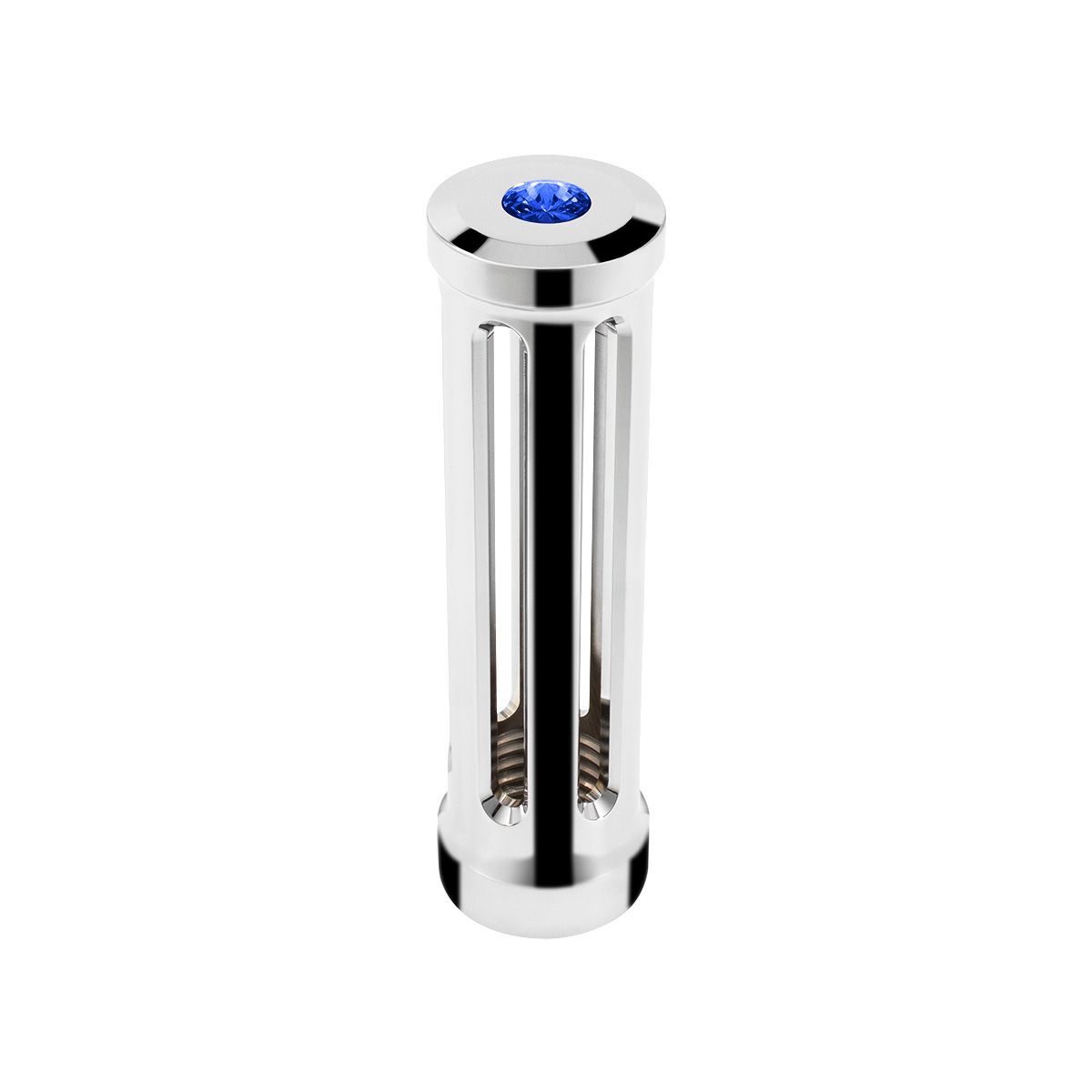M30X3.5 Thread-On Sonoma Style Gearshift Knob-Blue Crystal/Chrome