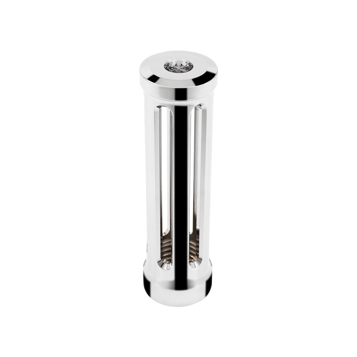 M30X3.5 Thread-On Sonoma Style Gearshift Knob-Smoke Crystal/Chrome