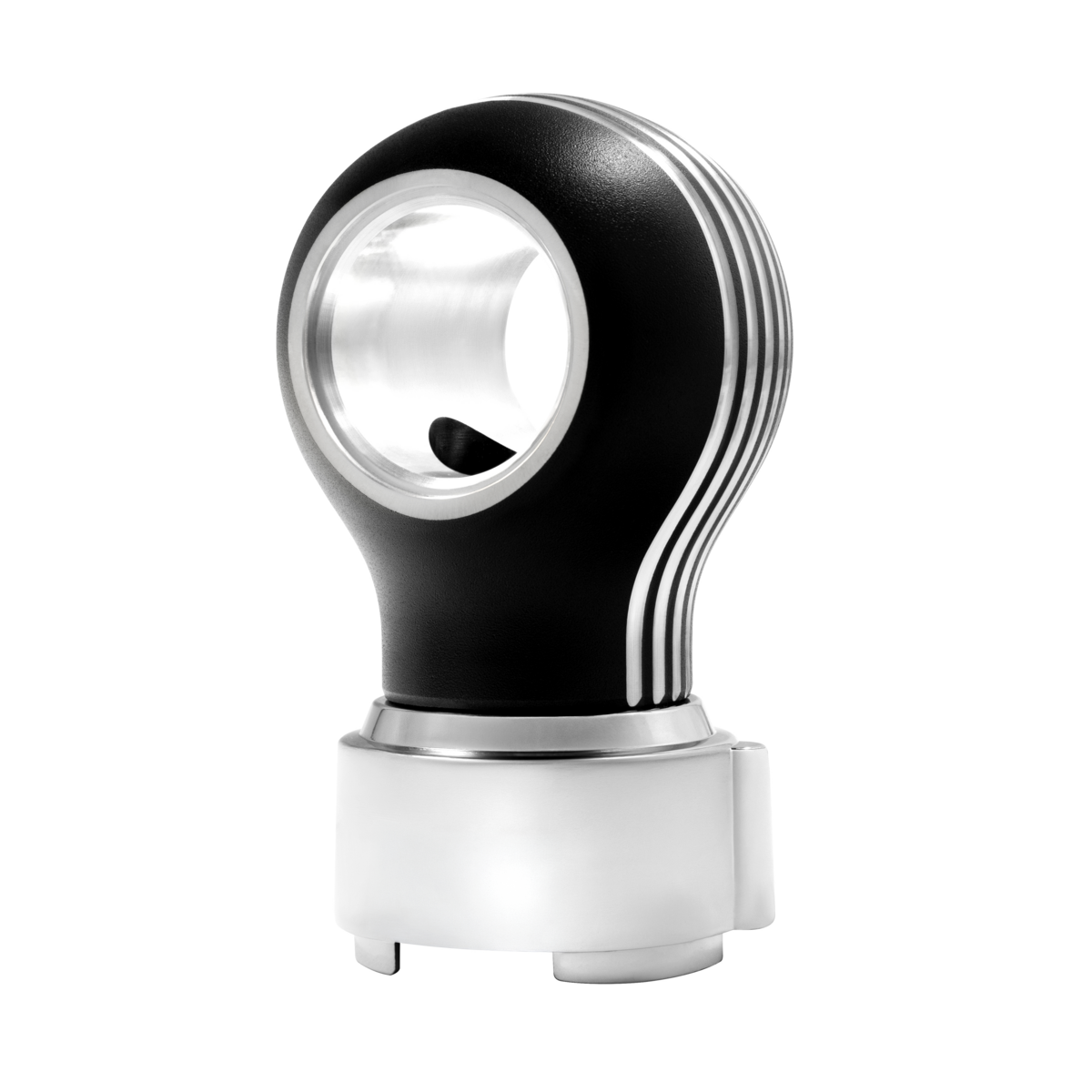 Thread-On Matte Black Carolina Style Gearshift Knob With LED 9/10 Speed Adapter-White LED