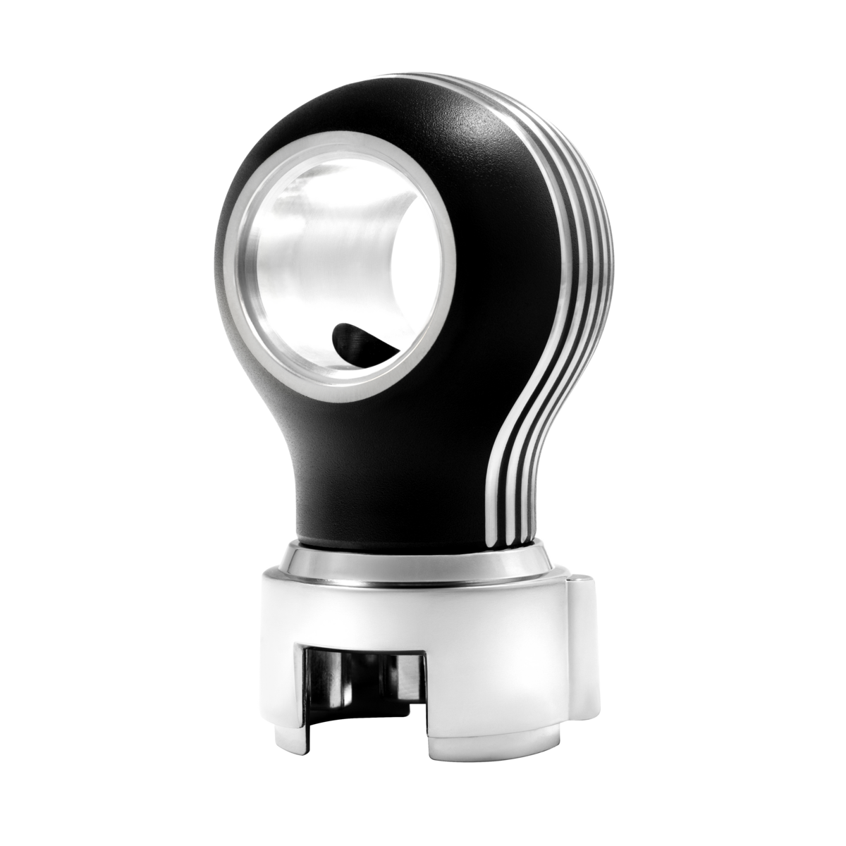 Thread-On Matte Black Carolina Style Gearshift Knob With LED 13/15/18 Speed Adapter-White LED