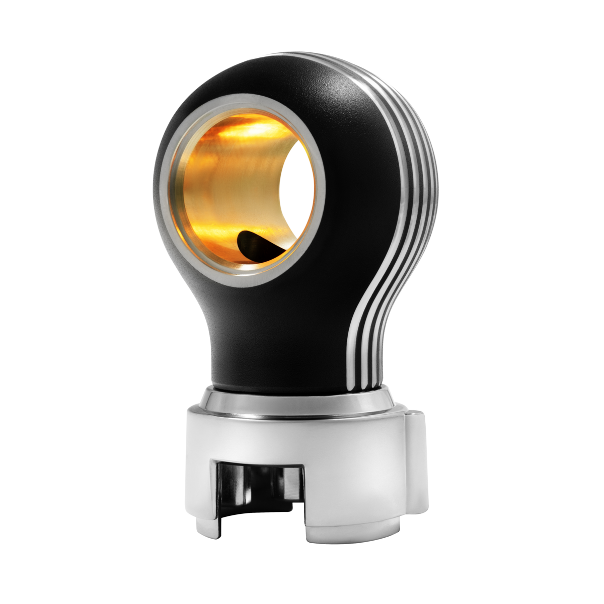 Thread-On Matte Black Carolina Style Gearshift Knob With LED 13/15/18 Speed Adapter-Green LED