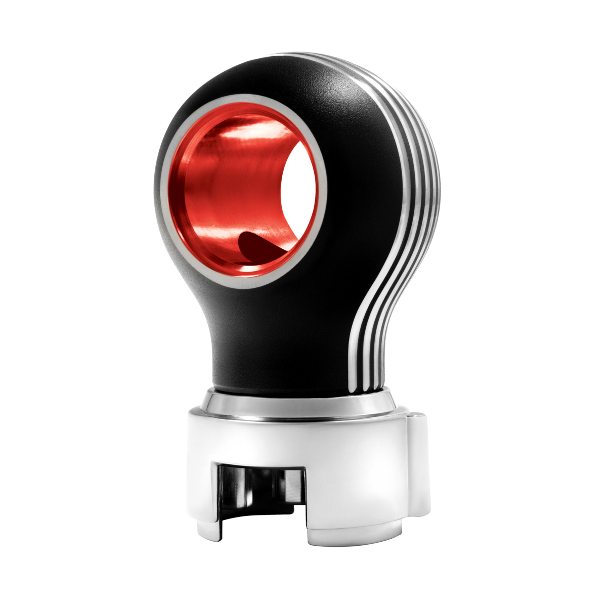 Thread-On Matte Black Carolina Style Gearshift Knob With LED 13/15/18 Speed Adapter-Red LED