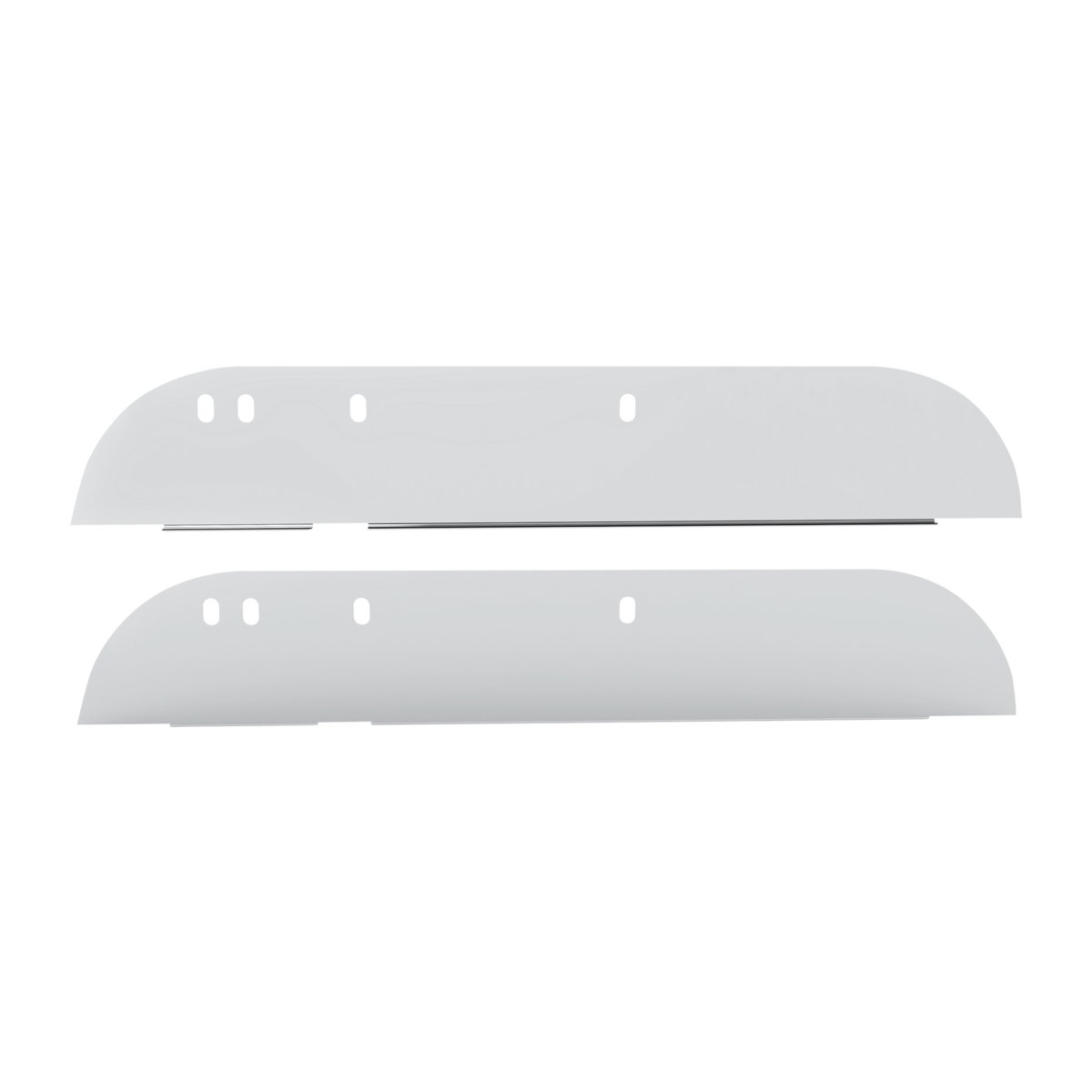 430 Stainless Steel 5" Chop Top Window Trim For 2005+ Peterbilt Trucks With Door Mounted Mirror (Pai