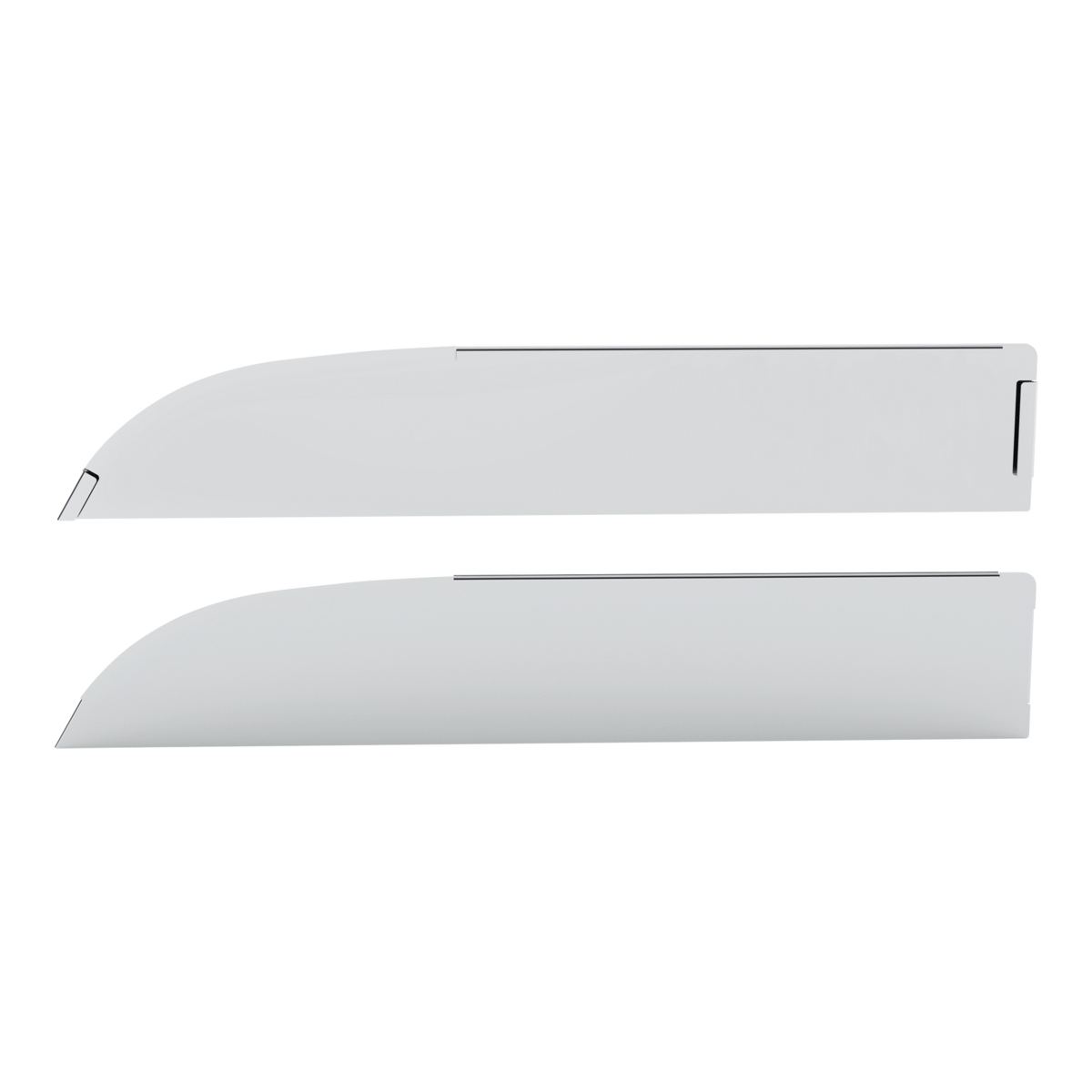 430 Stainless Steel 6" Chop Top Window Trim For 2012-2017 Kenowrth T680 & T880 (Pair)